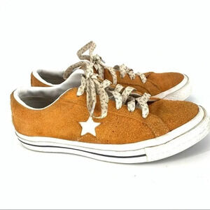 Converse one star orange suede sneakers